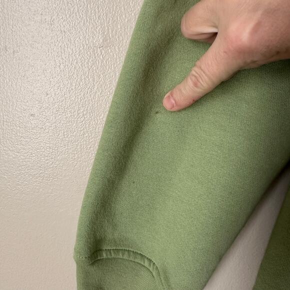 Breckenridge Vintage y2K Embellished Fox Sweatshirt Cottage Grandma Green SMALL - Picture 7 of 15